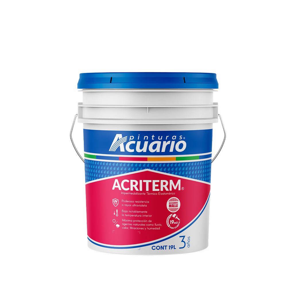 Impermeabilizante 4L 3 Años Rojo Acriterm Im76140