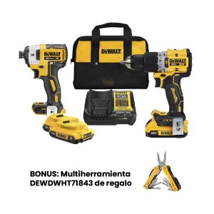 Rotomartillo DCD805 + Atornillador de Impacto DCF887 DCK2490D2-B3 DEWALT
