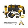 Taladro DCD710 + Atornillador de Impacto DCF815 + Sierra Sable DCS310 + Lámpara LED DCL510 DCK413S2 DEWALT