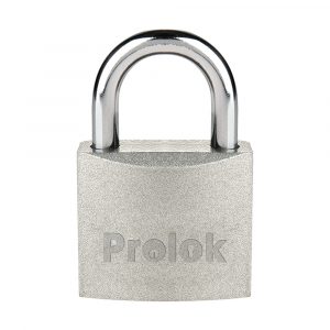 Candado de acero corto 38 mm, llave estándar, en caja Prolok P22S38