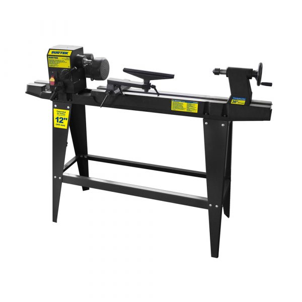 Torno para madera 12" 3/4 HP 120 V SURTEK tm612