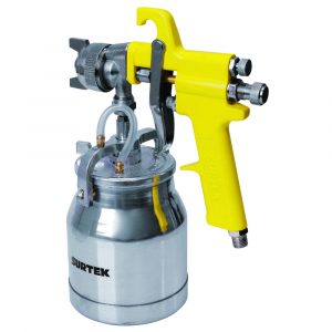 Pistola Para Pintar De Alta Presión Capacidad 1000 Ml 72 Psi Con Vaso Reforzado Surtek PPA1