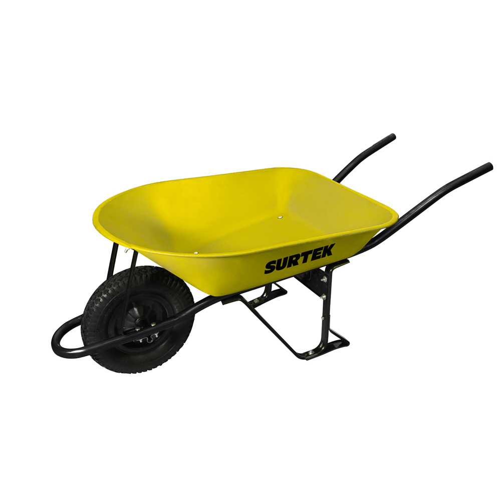 Carretilla Reforzada Con Bastidor Metálico 4.5 Ft3 Llanta Neumática De 2 Capas Surtek CAT452