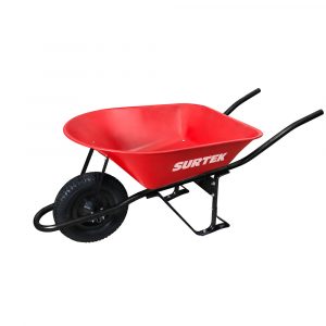 Carretilla Reforzada Con Bastidor Metálico 6 Ft3 Llanta Neumática De 2 Capas Surtek CAT602
