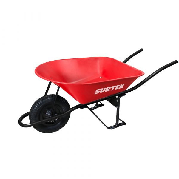 Carretilla Reforzada Con Bastidor Metálico 6 Ft3 Llanta Neumática De 2 Capas Surtek CAT602