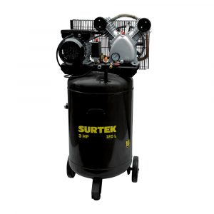 Compresor De Aire Eléctrico Vertical De Banda 120Lt 3HP 127V Surtek COMP6120V