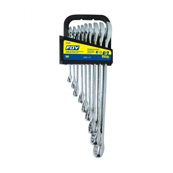 Juego De 9 Llaves Combinadas Std Pul Foy 140458