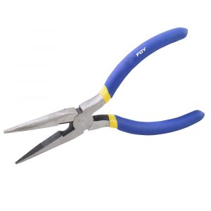 Pinza para electricista con mango con doble plastisol de 7", punta larga Foy 142037
