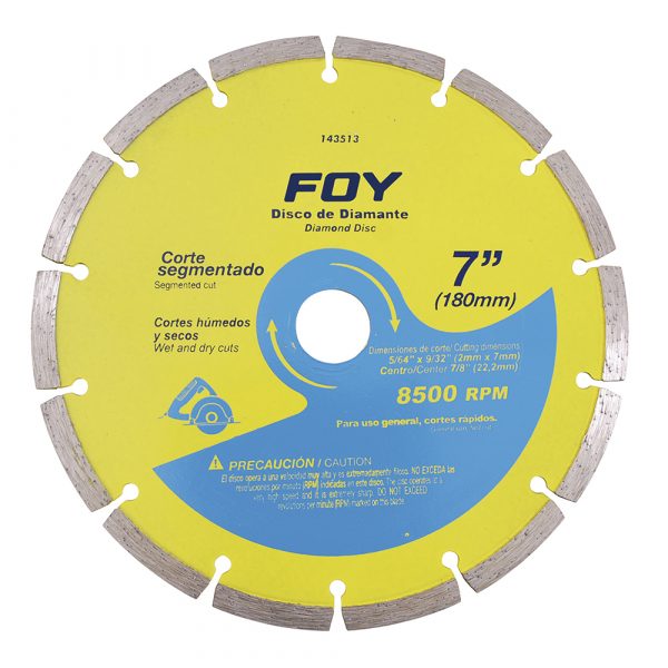 Disco De Diamante Segmentado 7" Foy 143513