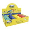 Flexómetros con carcasa de plástico colores en display 5 m x 3/4", 12 piezas Foy 142132