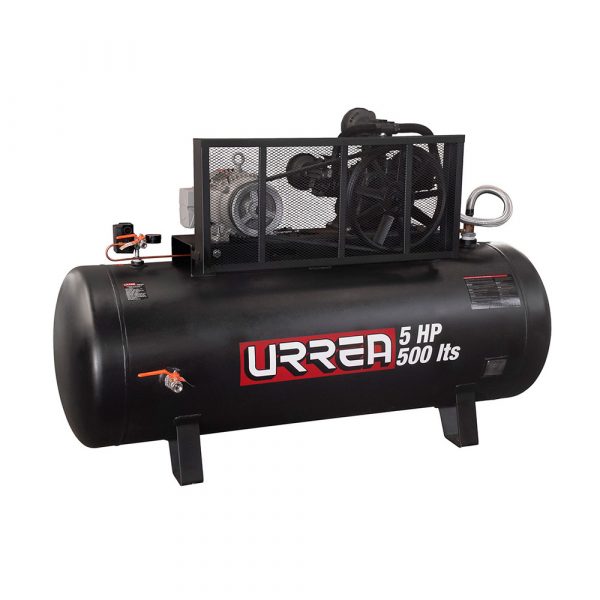Compresor de aire eléctrico de banda 500 Lt, 5 HP, 220 V - 440 V Urrea COMP9505