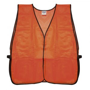 Chaleco de seguridad de malla de poliéster para uso de día naranja unitalla Foy 144172