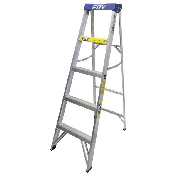 Escalera De Tijera Tipo Iii De Aluminio Y Tapa Plástica Con 4 Peldaños Foy ETF4