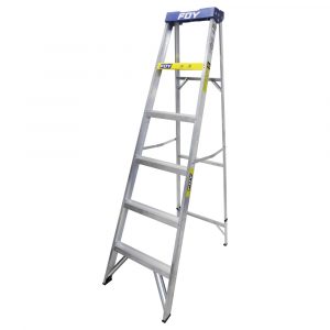 Escalera De Tijera Tipo Iii De Aluminio Y Tapa Plástica Con 5 Peldaños Foy ETF5
