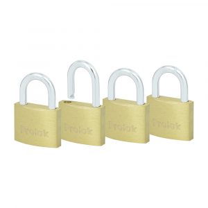 Juego De Candados De Latón Cortos 40 Mm Llave Estándar 4 Piezas Prolok 12CAP