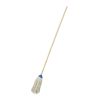Trapeador de pabilo de algodón 300 g con bastón de madera 120 cm Foy LIM01