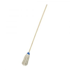 Trapeador de pabilo de algodón 300 g con bastón de madera 120 cm Foy LIM01