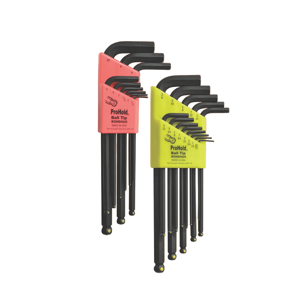 Juego 22 Llaves Hexagonales Pro Hold Mm/Std 20499 Doble Rack Bondhus