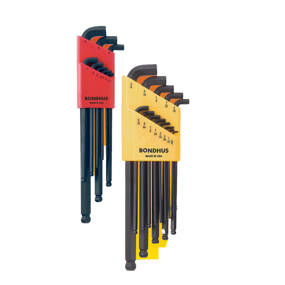 Juego De 22 Llaves Hexagonales Bola Std 20599 Stubby Doble R Bondhus