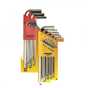 Juego de Llaves Hexagonales Punta Bola Mix Plata 22 Piezas 26999 Bondhus