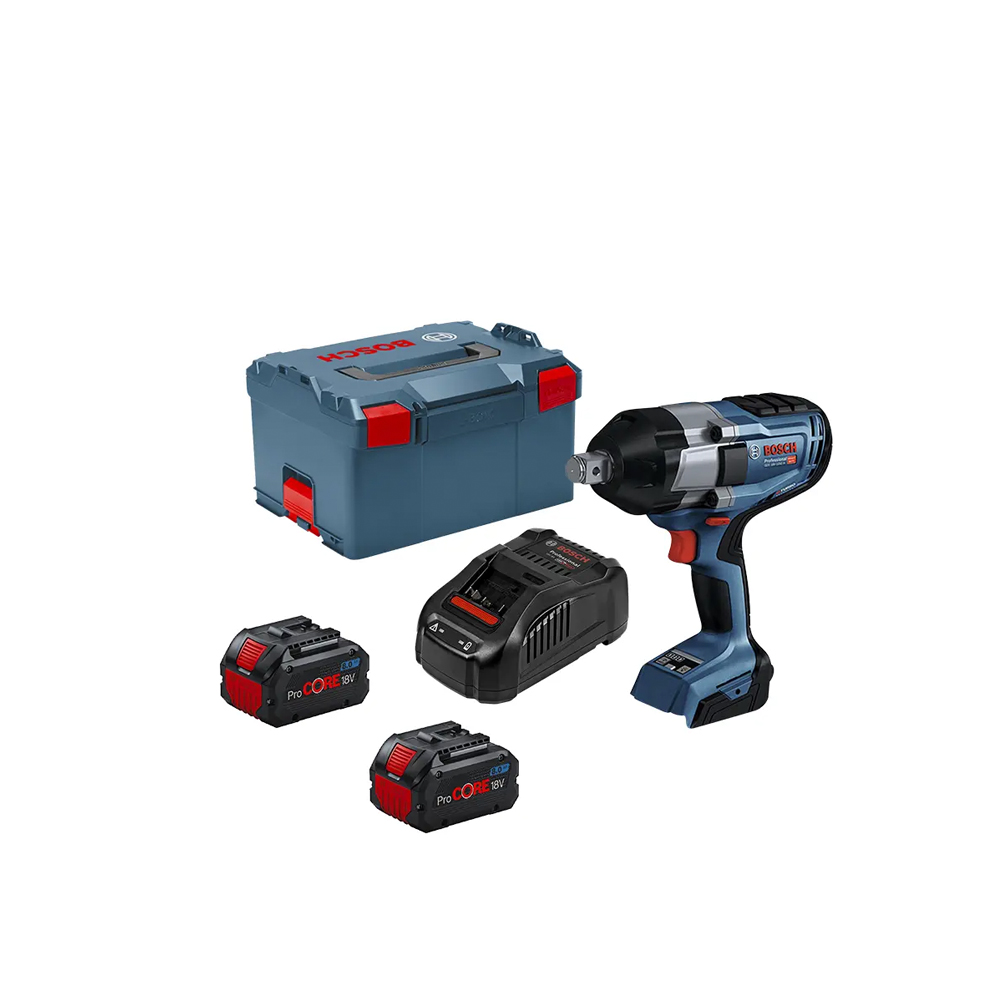 Combo Llave De Impacto + 2 Baterias + Cargador + Caja 18V 1050-H 0615A0022T Bosch