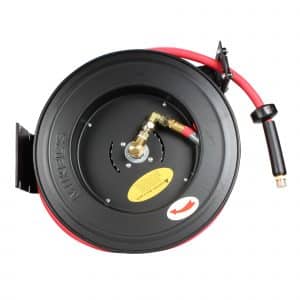 Carrete de acero con manguera,  MIKELS 3/8” sistema retráctil (15 mts) CAM-2