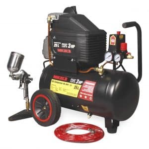 Compresor de aire 3 HP con kit neumático MIKELS (25 lts) KCAI-3HP